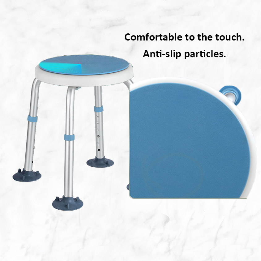 장애인용 알루미늄 높이 조절 가능한 샤워 의자 회전대
