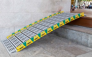 Aluminum handicap ramp portable for stairs