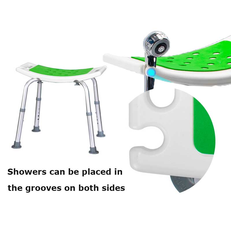 고품질 알루미늄 높이 조절 의료용 샤워 의자