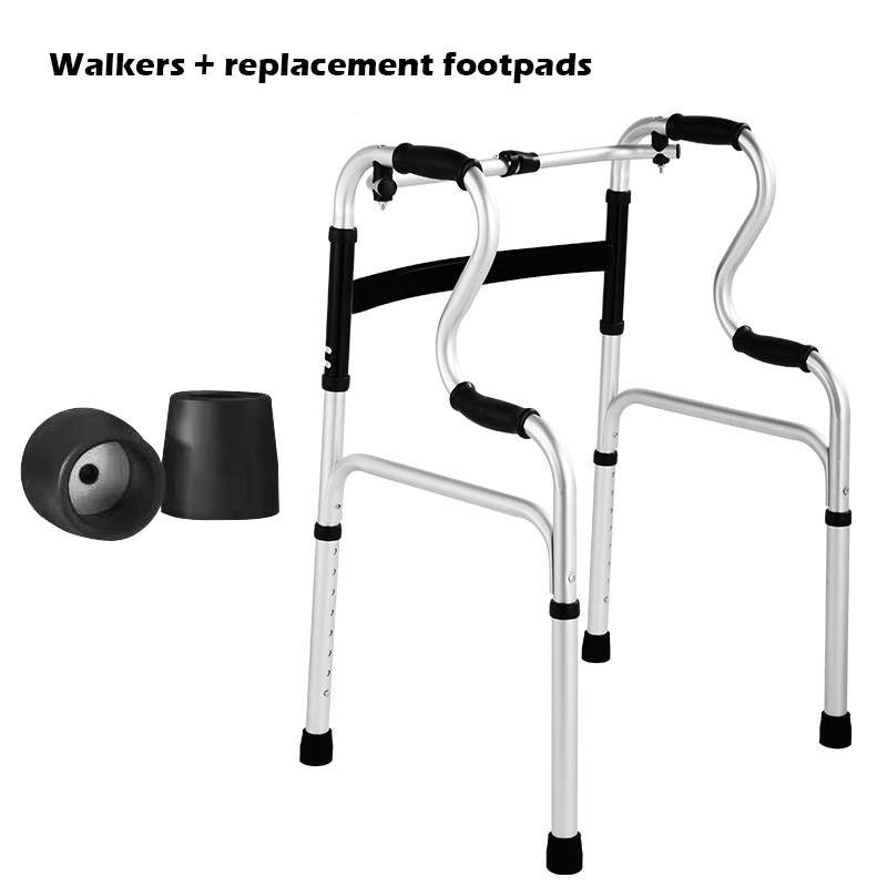 좌석이있는 맞춤형 의료 알루미늄 장애인 노인 직립 조절 워커 접이식 프레임 워커