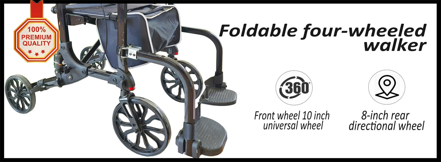 amazon rollator with Padded Backrest